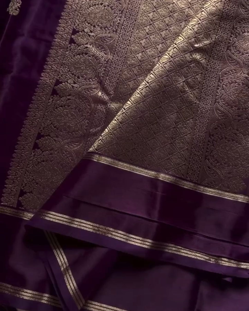 Burgundy wine Silk Saree