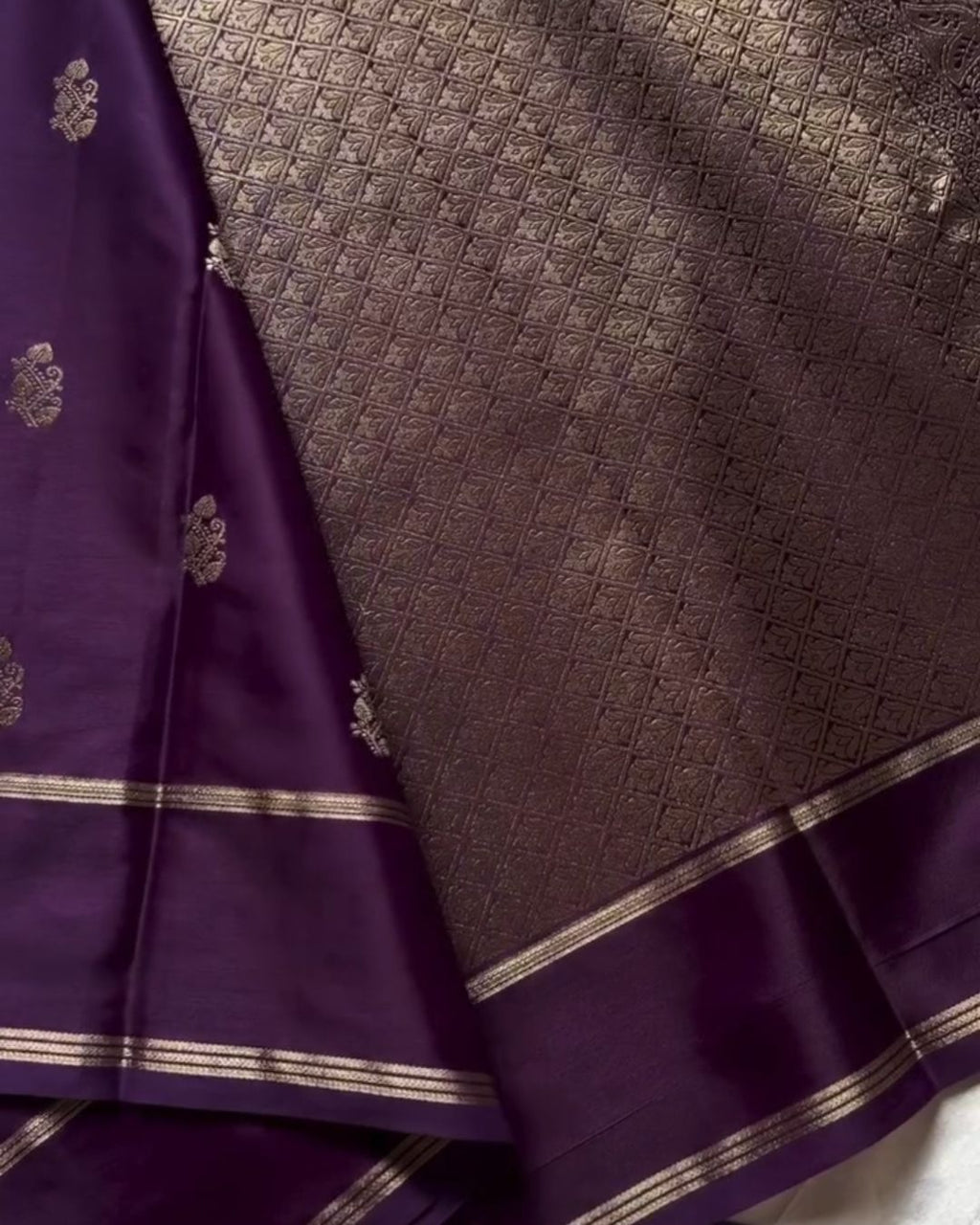 Burgundy wine Silk Saree