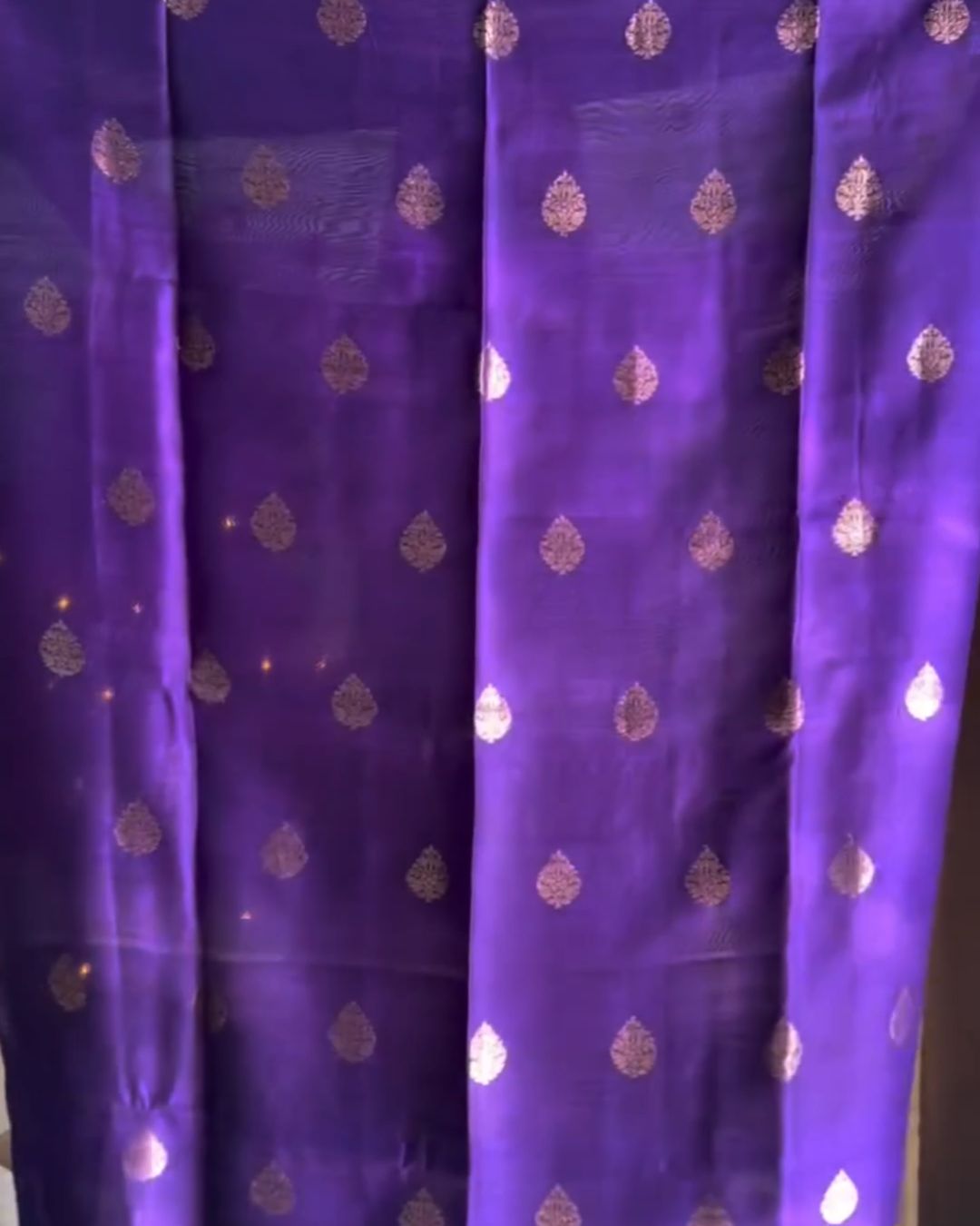 Deep Purple Cotton jari suit